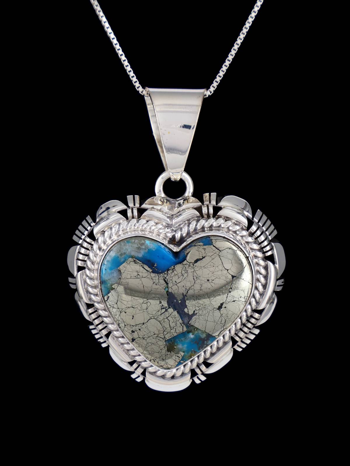 Native American Jewelry Turquoise Heart Pendant