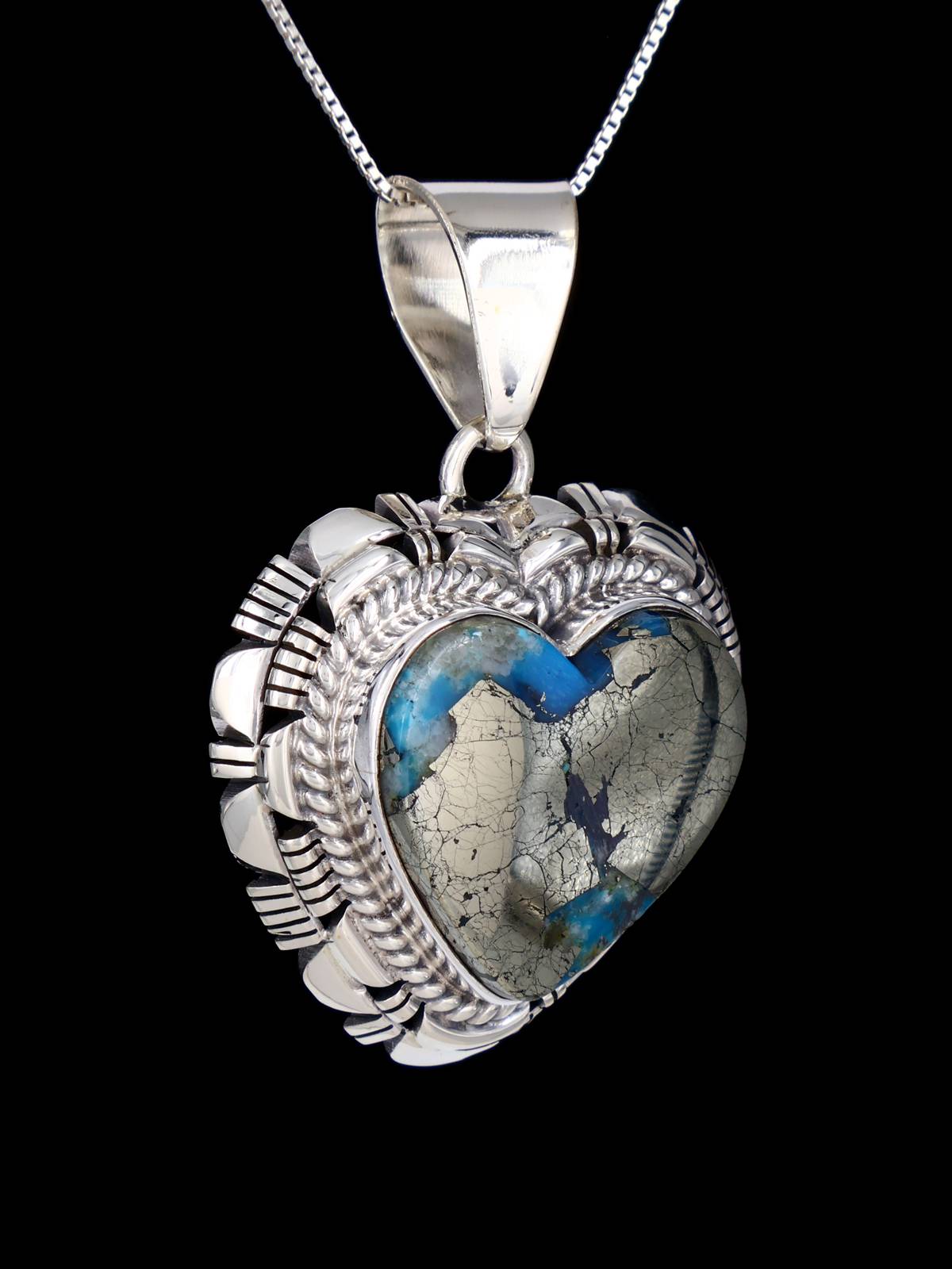 Native American Jewelry Turquoise Heart Pendant