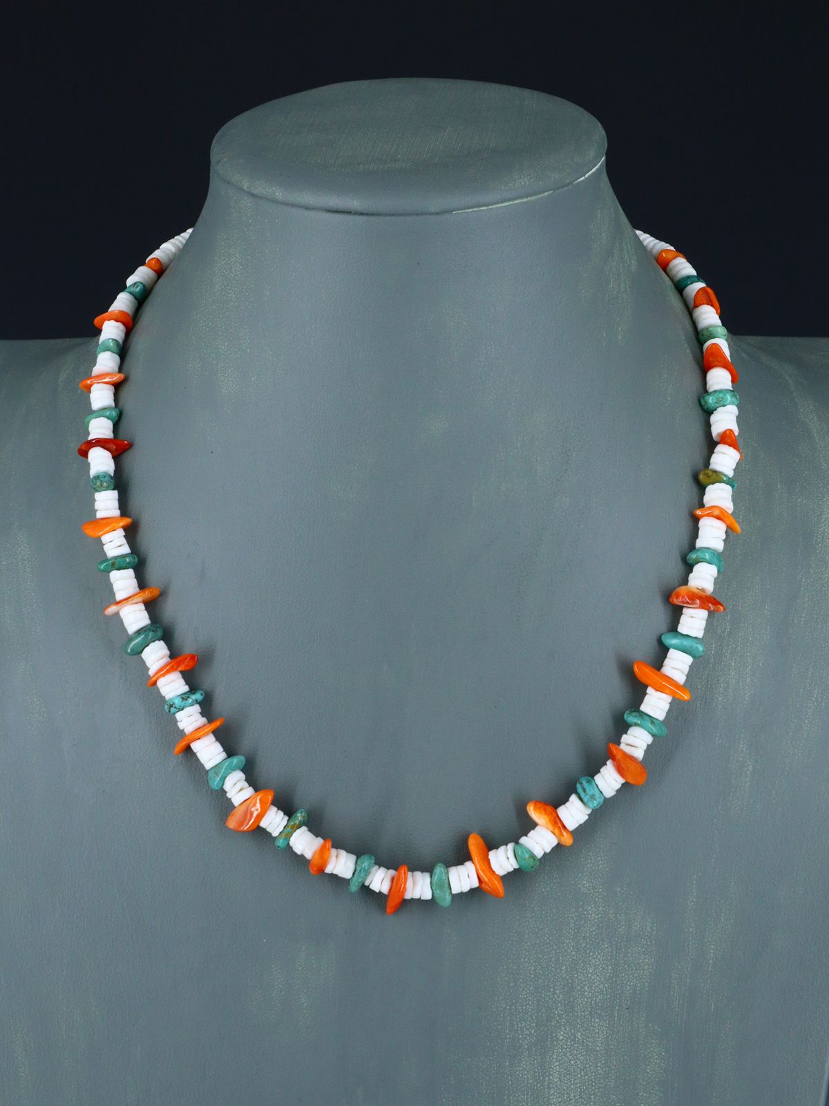 Native American Shell and Turquoise Choker Necklace