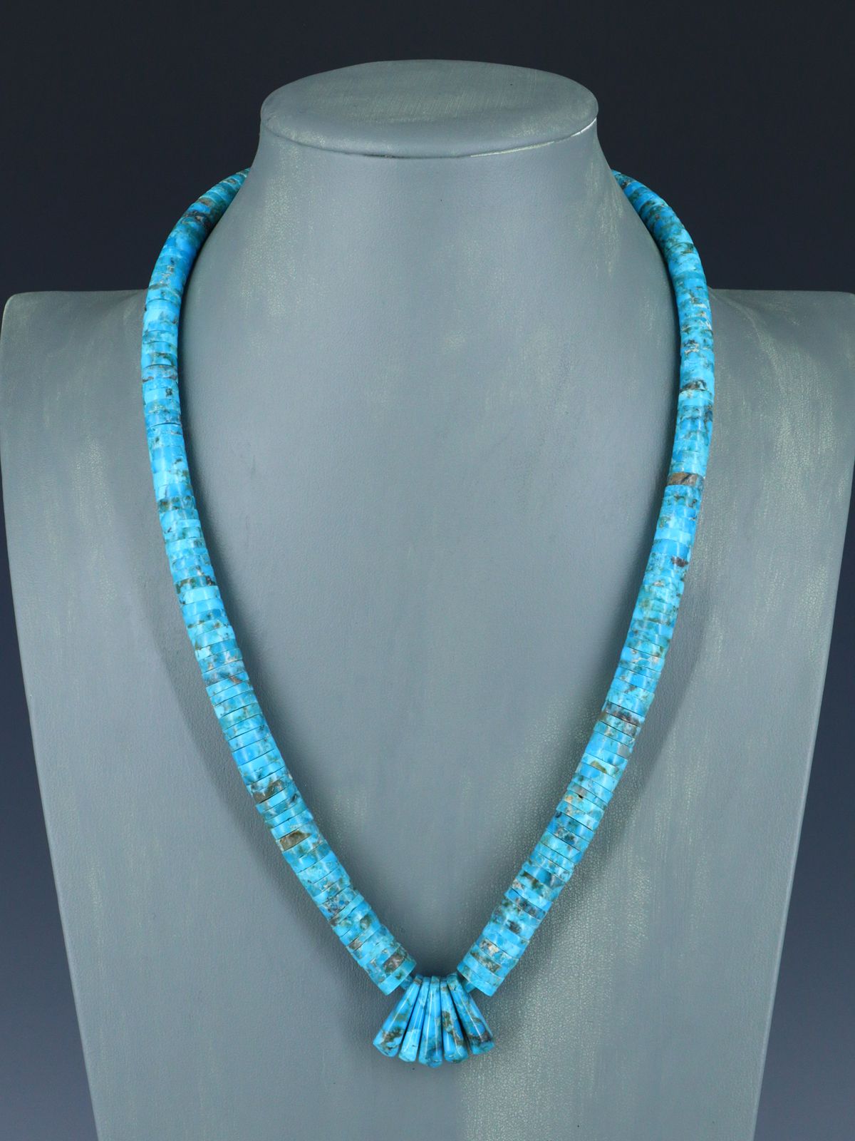 Native American Jewelry Single Strand Turquoise Necklace
