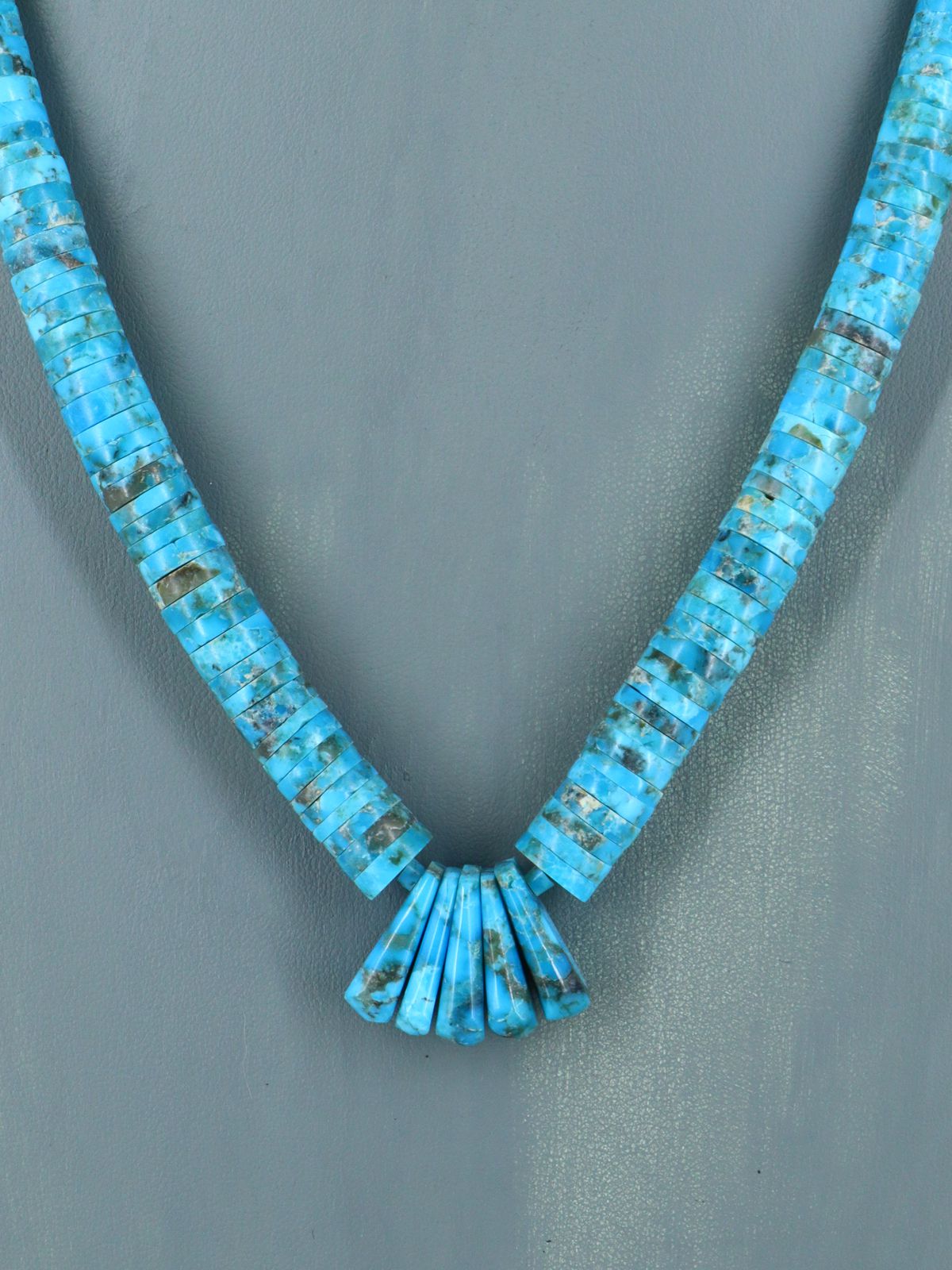 Native American Jewelry Single Strand Turquoise Necklace