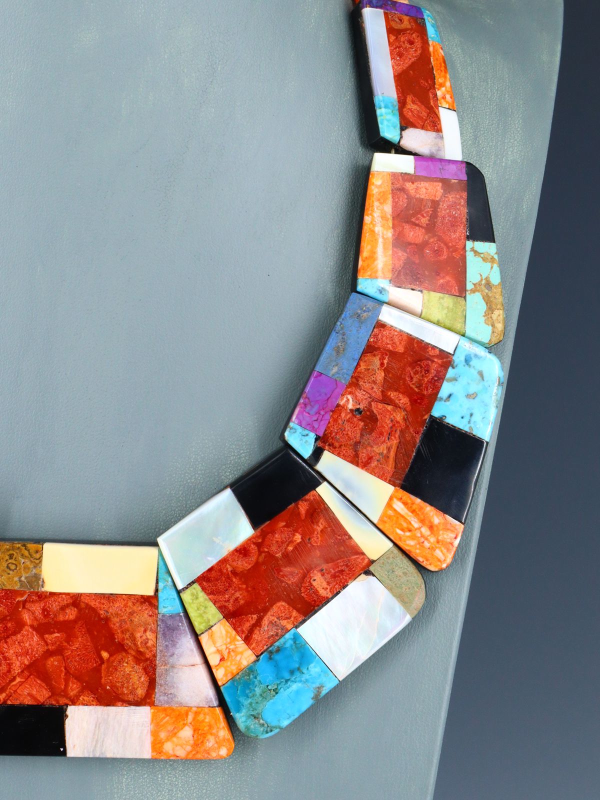 Native American Santo Domingo Mosaic Necklace Set