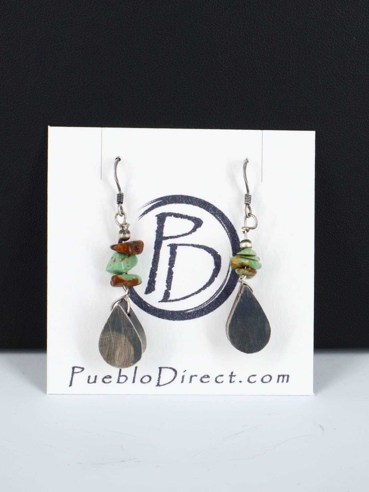 24" Native American Jewelry Single Strand Turquoise Tear Drop Necklace Set