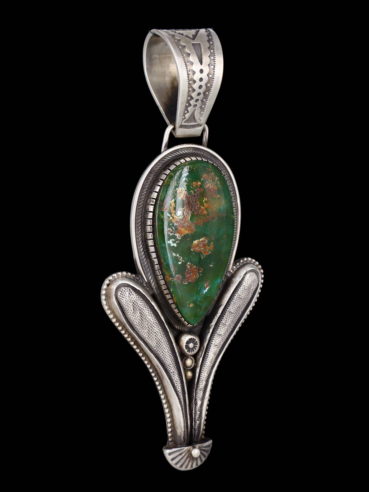 Native American Indian Jewelry Natural Royston Turquoise Pendant