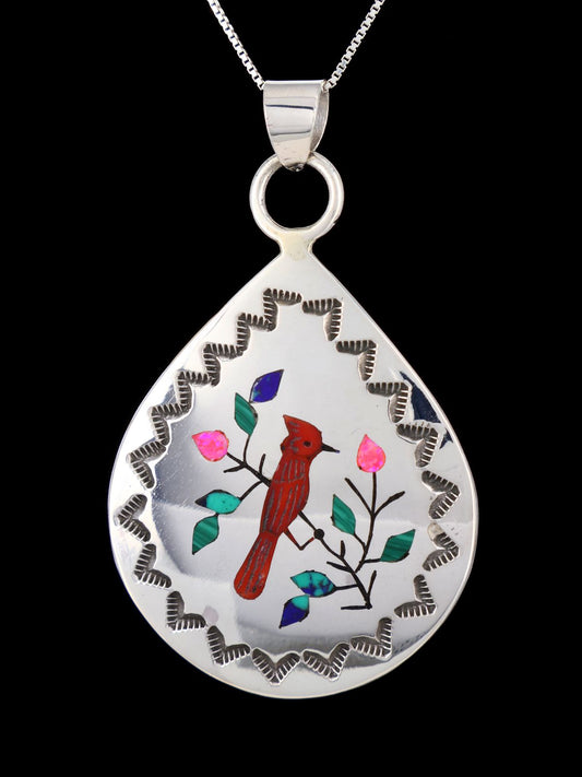 Native American Jewelry Inlay Bird Pendant