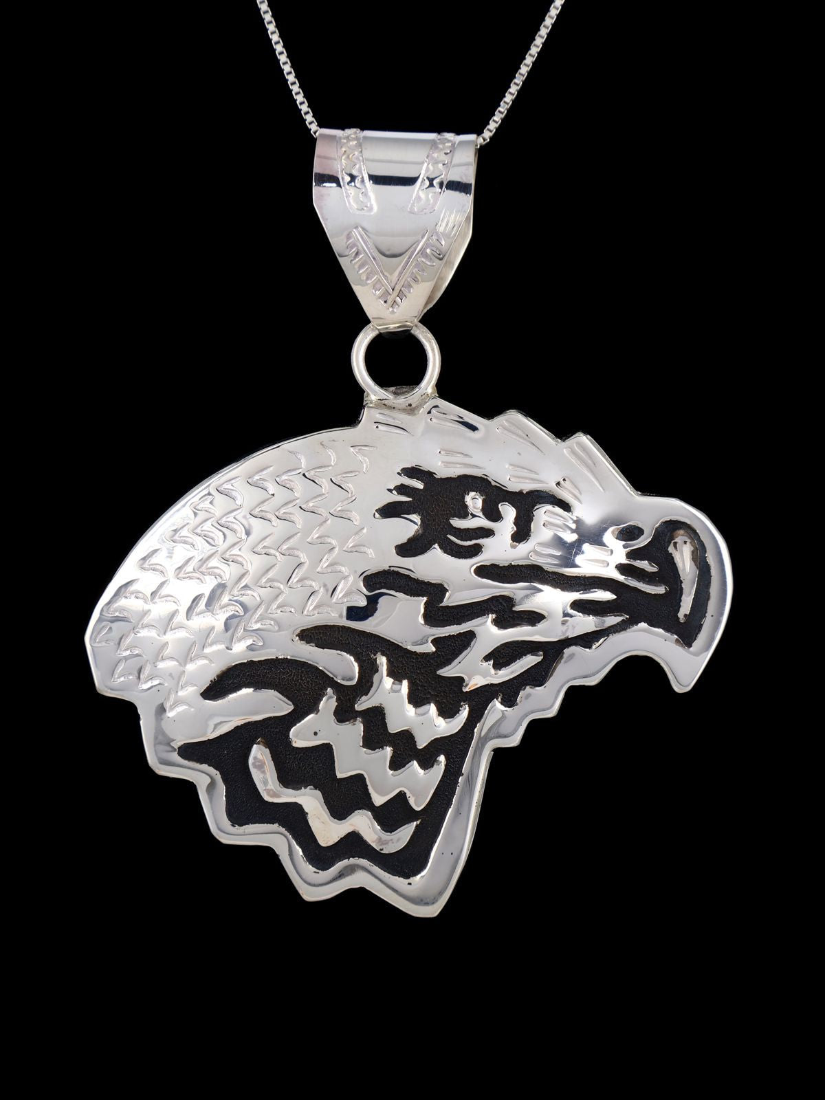 Navajo Sterling Silver Multi Dimensional Eagle Pendant