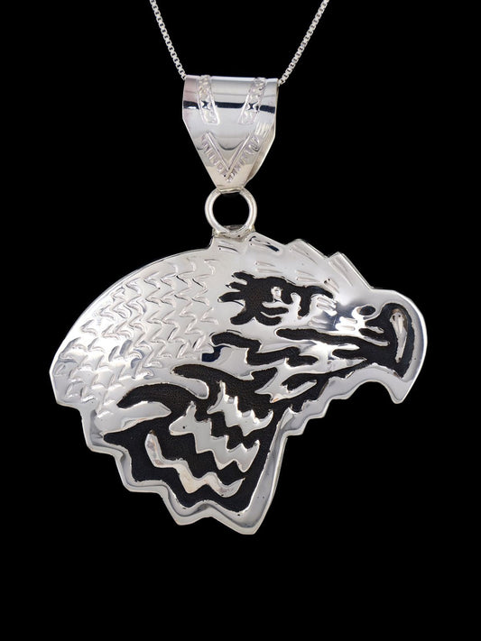 Navajo Sterling Silver Multi Dimensional Eagle Pendant