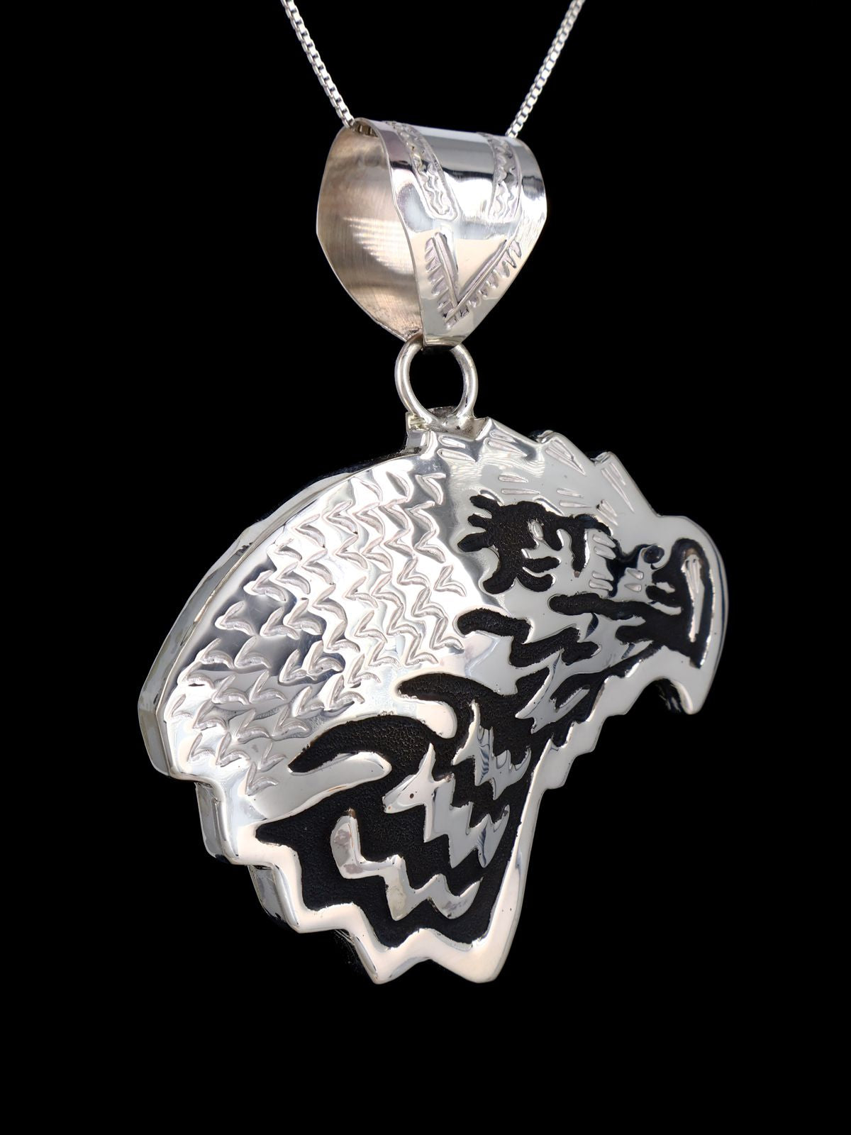 Navajo Sterling Silver Multi Dimensional Eagle Pendant