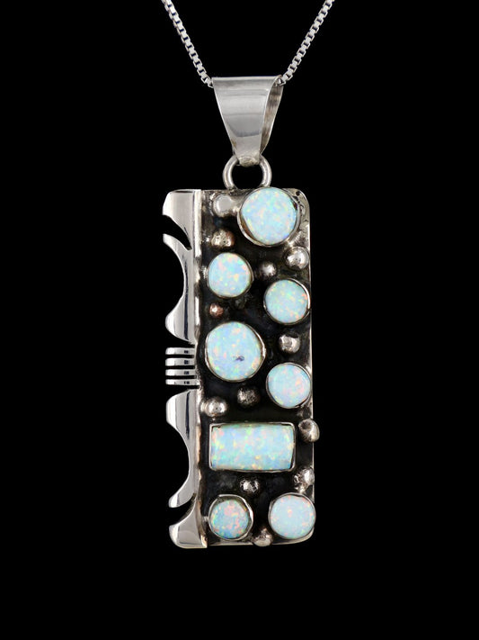 Navajo Opalite Sterling Silver Cluster Pendant