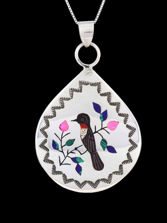 Native American Jewelry Inlay Bird Pendant