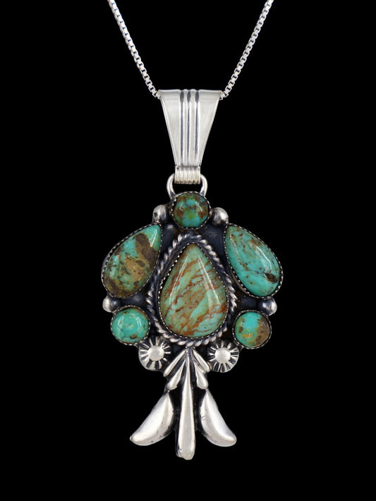 Native American Sterling Silver Turquoise Pendant