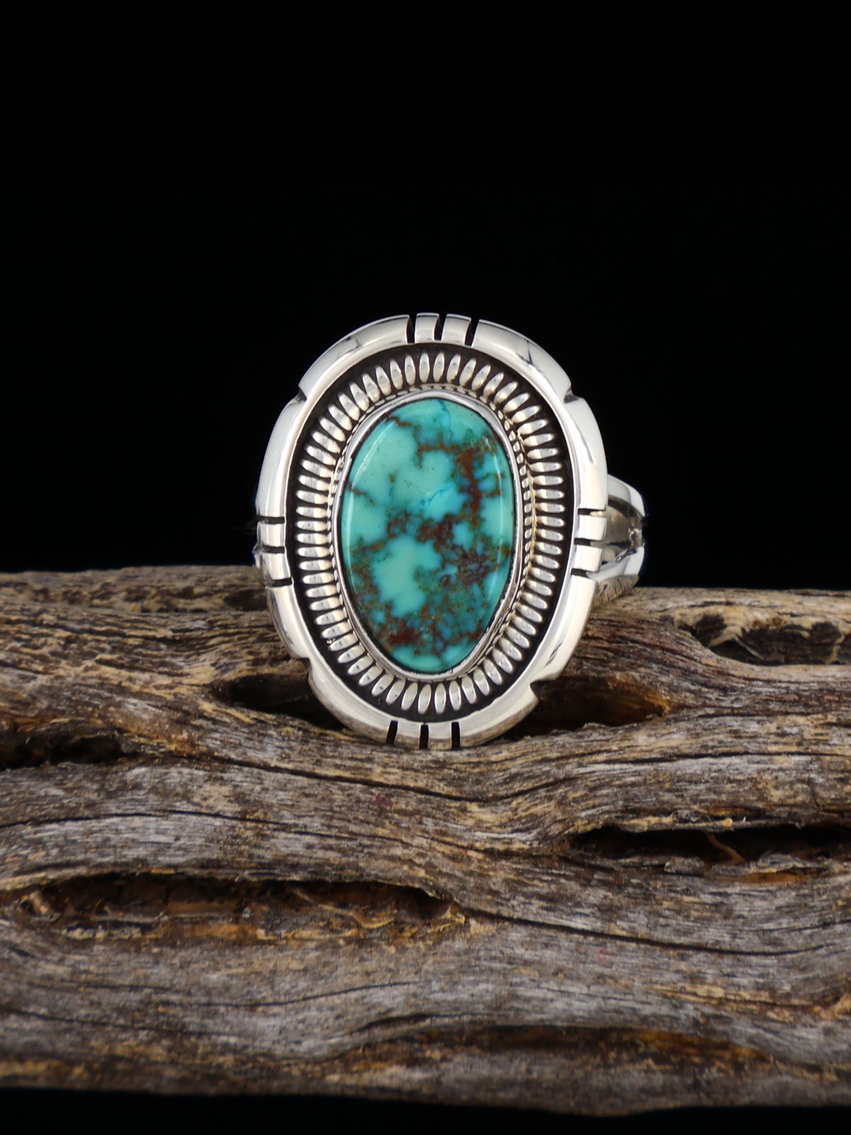 Navajo Turquoise Ring, Size 8 1/4
