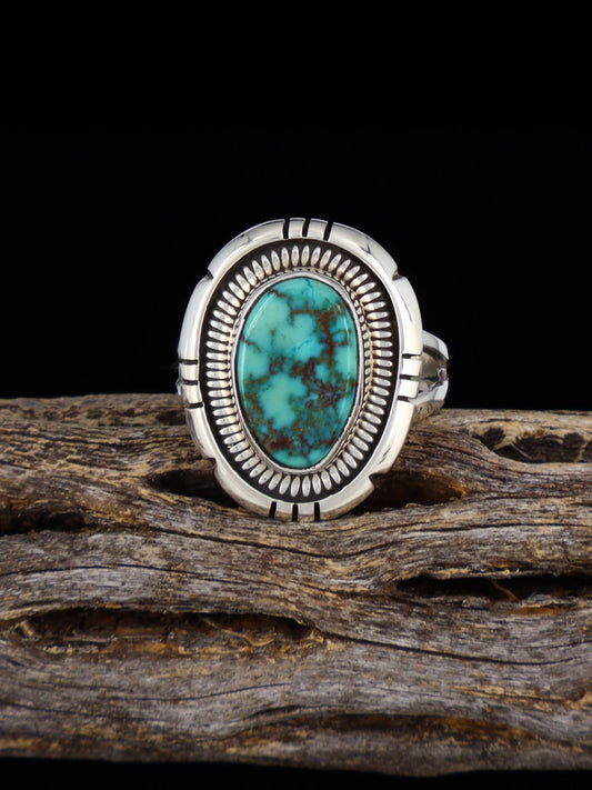 Navajo Turquoise Ring, Size 8 1/4