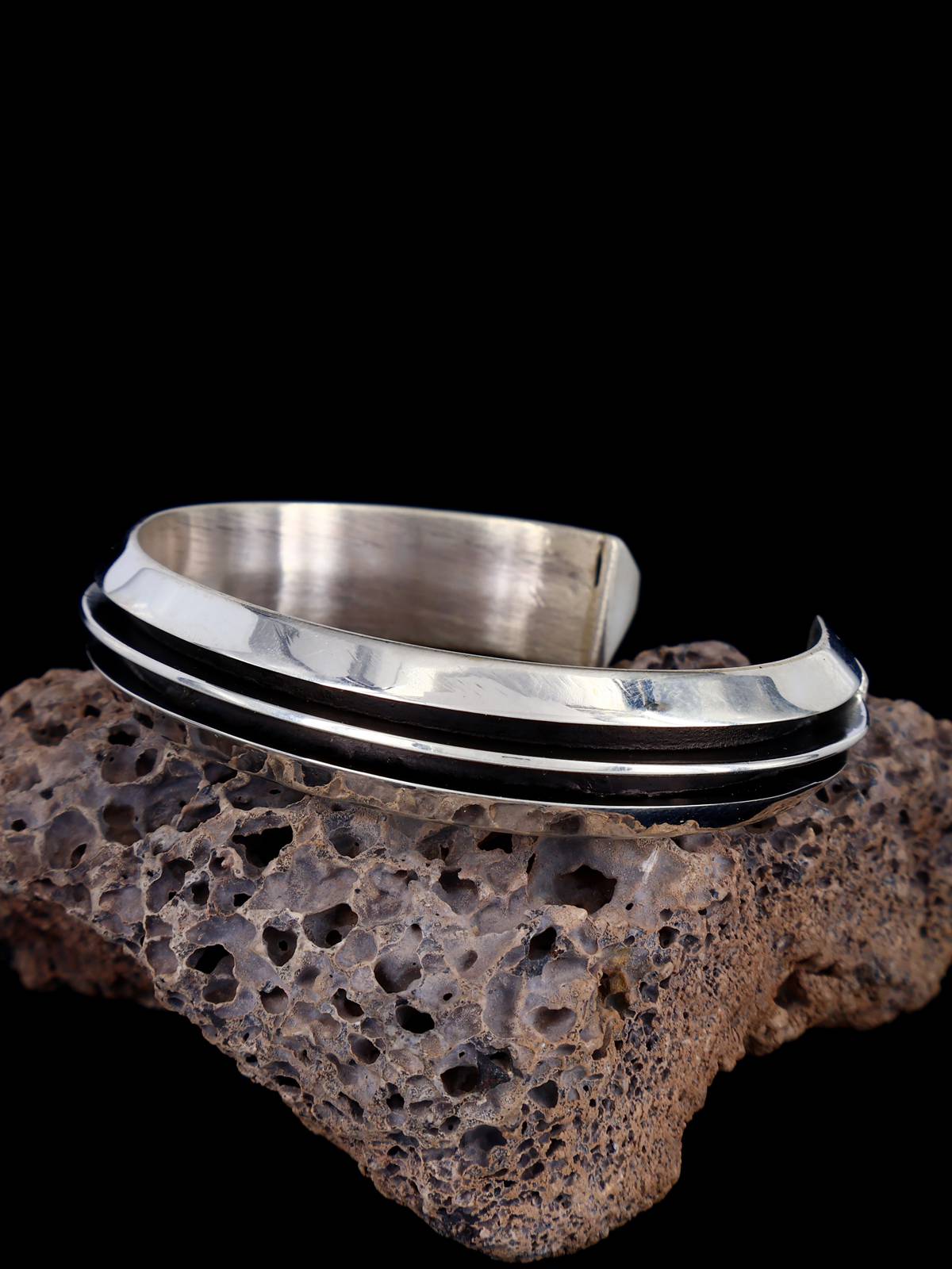 Heavy Native American Sterling Silver Cuff Bracelet