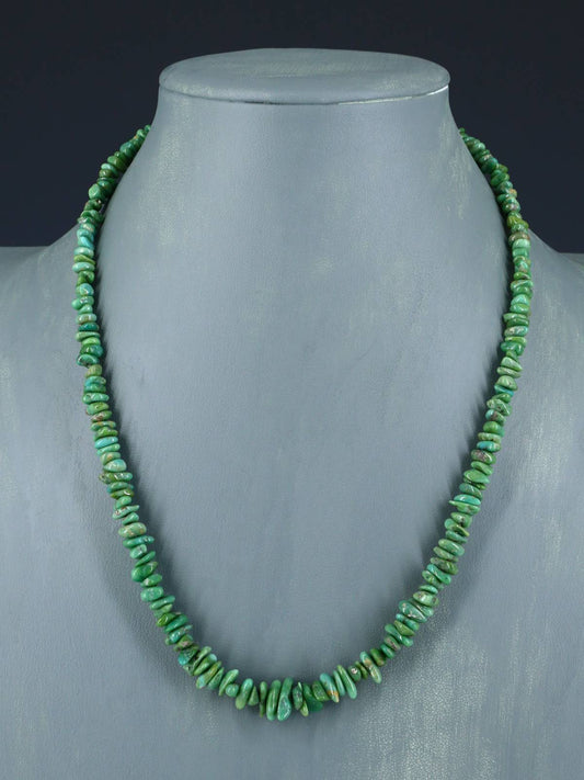 Navajo Single Strand Emerald Valley Turquoise Necklace