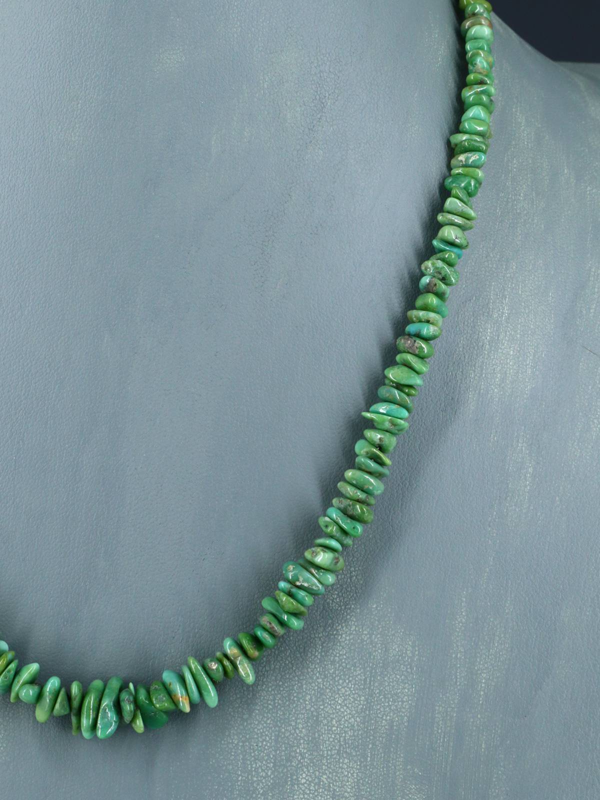 Navajo Single Strand Emerald Valley Turquoise Necklace