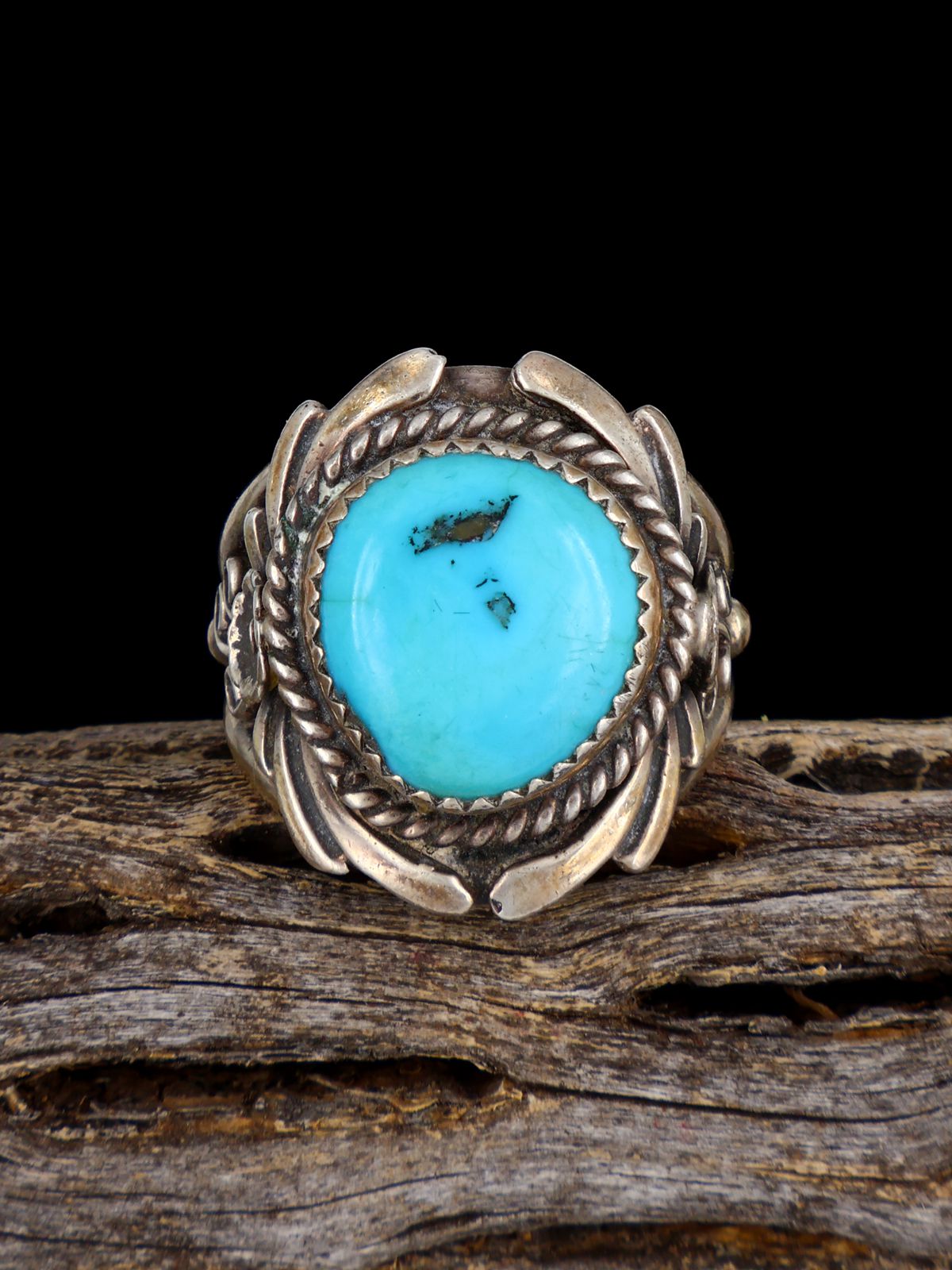 Vintage Sterling Silver Turquoise Ring, Size 9 1/2