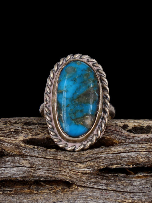 Vintage Sterling Silver Turquoise Ring, Size 5 1/2
