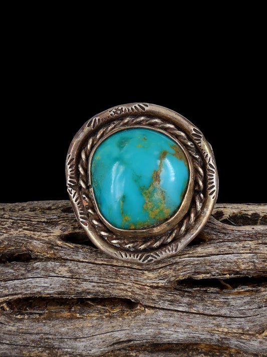 Vintage Sterling Silver Turquoise Ring, Size 6
