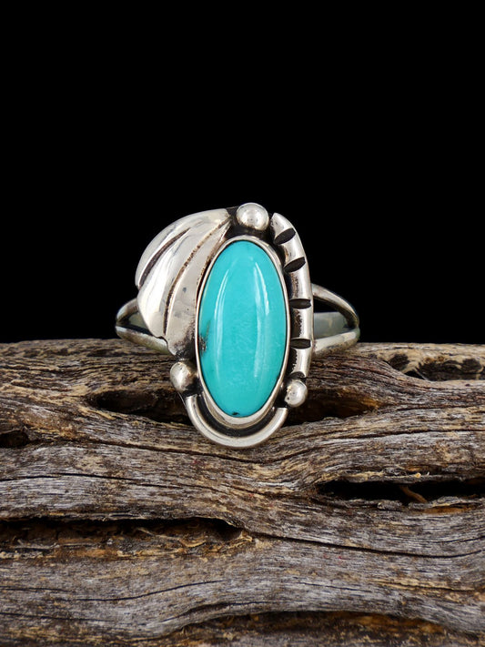 Vintage Sterling Silver Turquoise Ring, Size 7 1/4