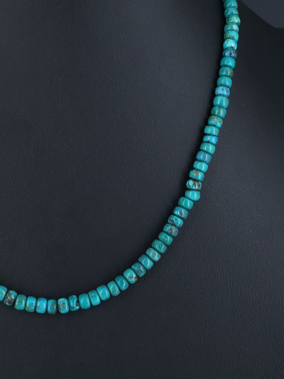 18" Single Strand Cloud Mountain Turquoise Necklace