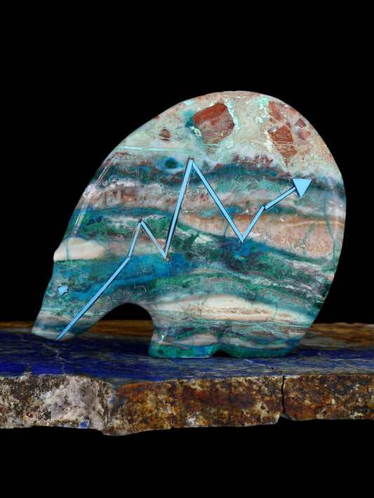 Chrysocolla Bear Zuni Fetish