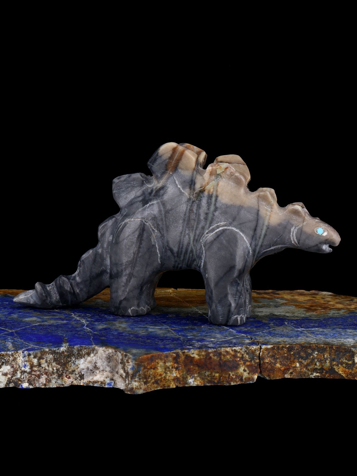 Picasso Marble Dinosaur Zuni Fetish