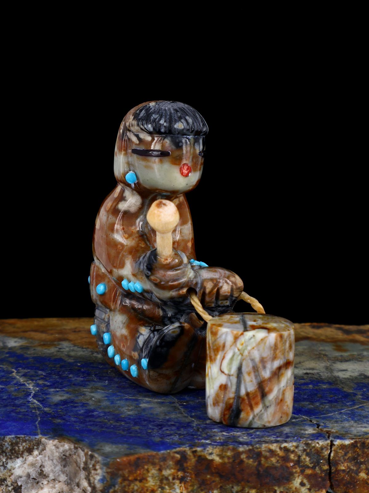 Picasso Marble Drummer Zuni Fetish