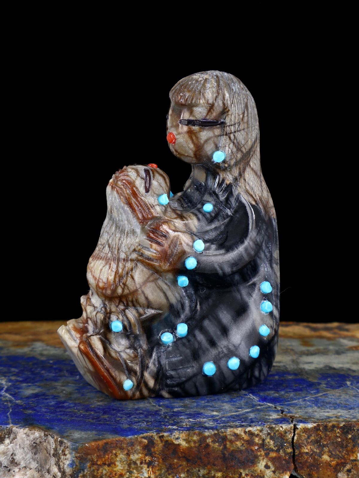 Picasso Marble Maiden with Child Zuni Fetish