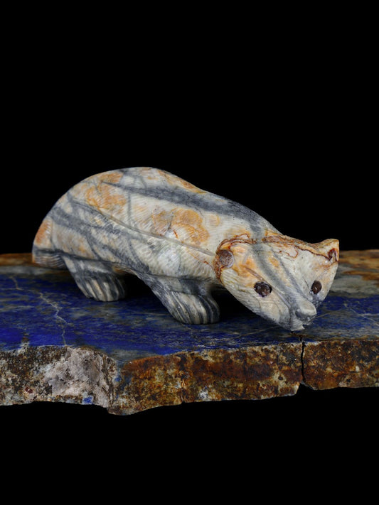 Picasso Marble Badger Zuni Fetish