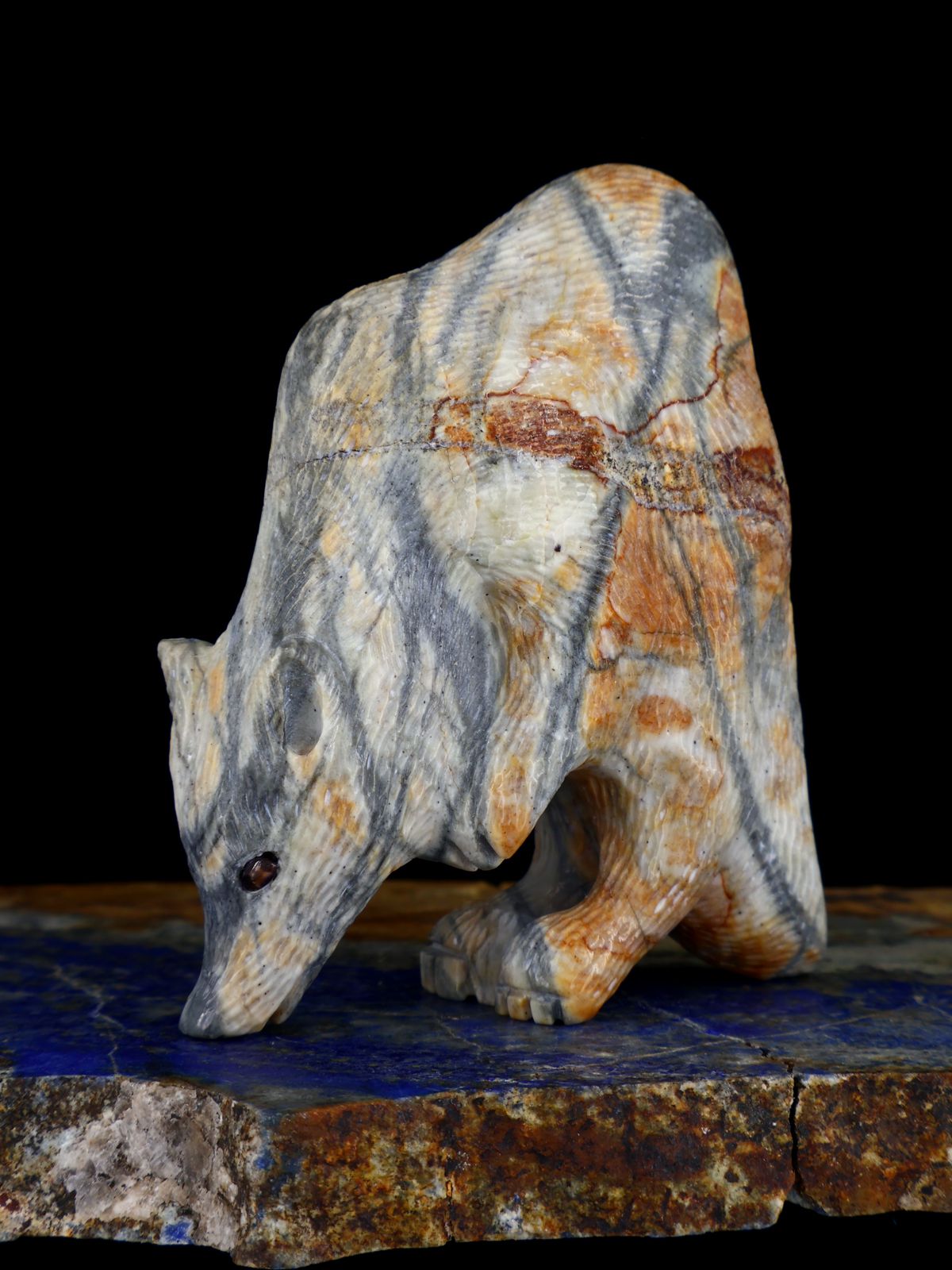 Picasso Marble Wolf Zuni Fetish