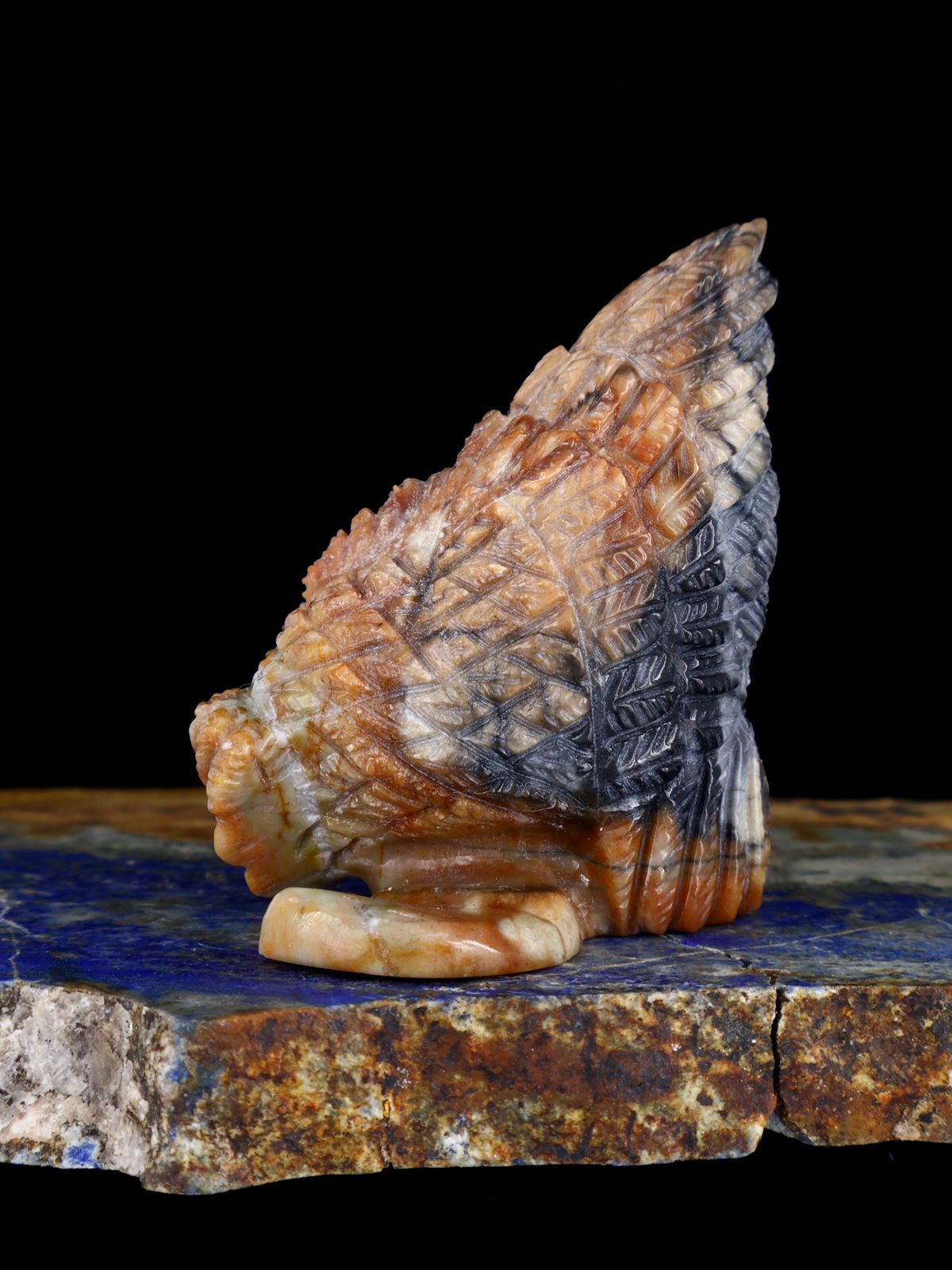 Picasso Marble Owl Zuni Fetish