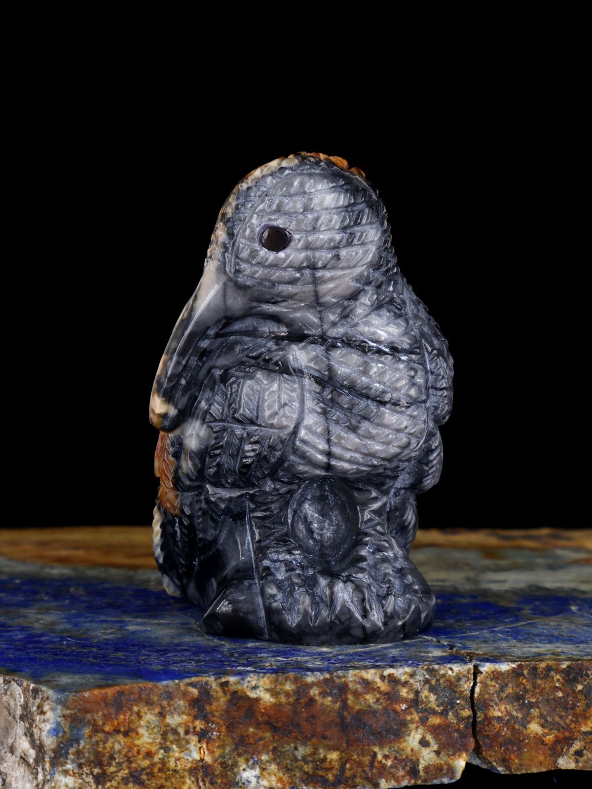 Picasso Marble Turkey Vulture Zuni Fetish