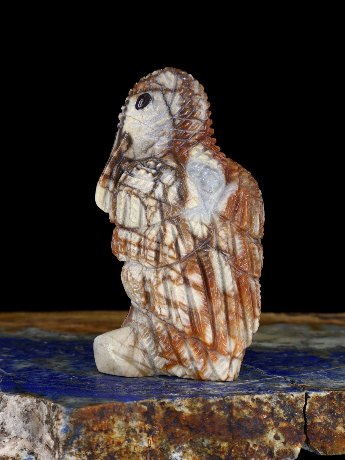 Picasso Marble Turkey Vulture Zuni Fetish