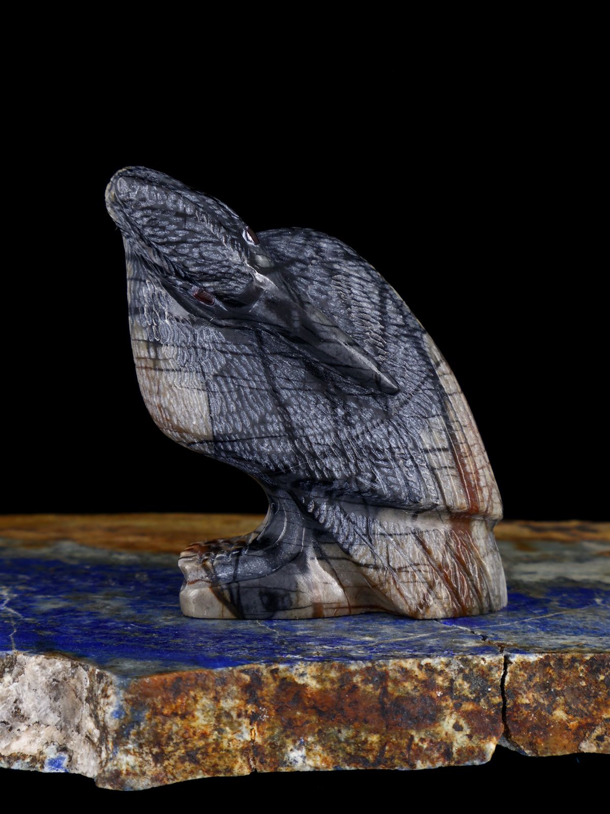 Picasso Marble Pelican Zuni Fetish