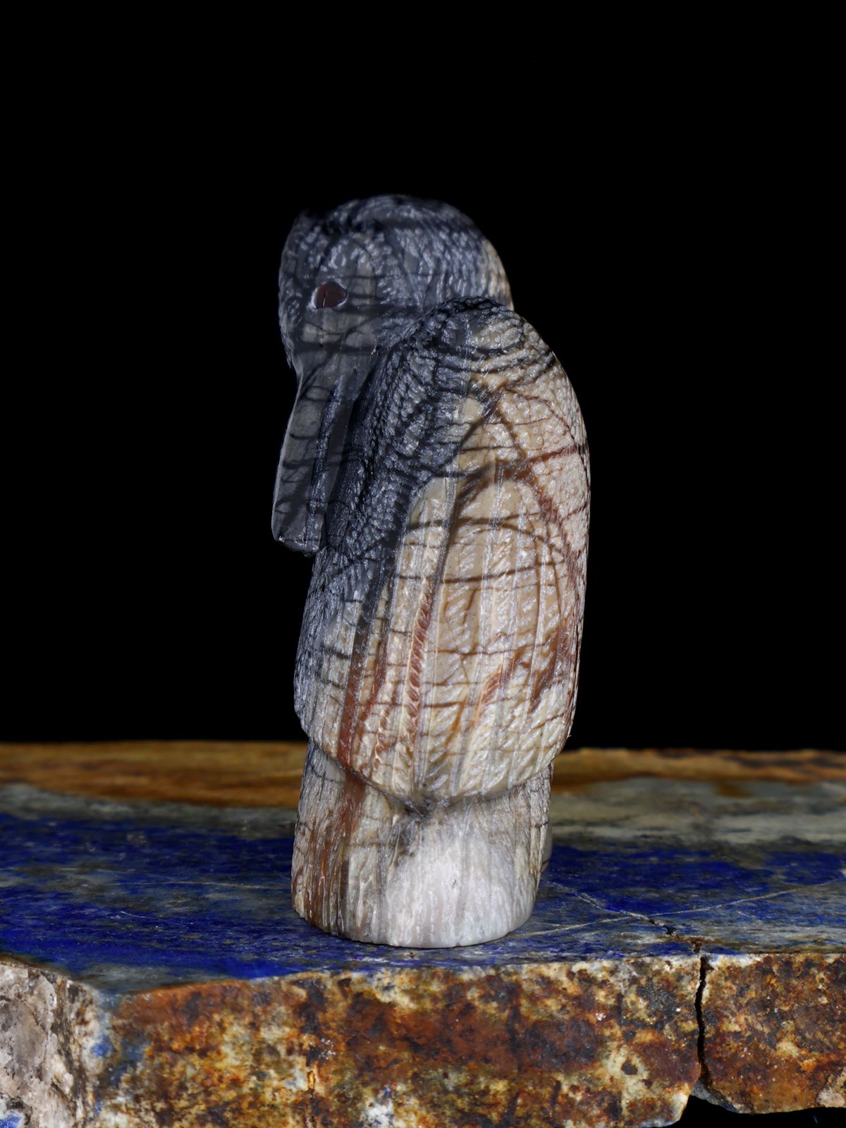 Picasso Marble Pelican Zuni Fetish