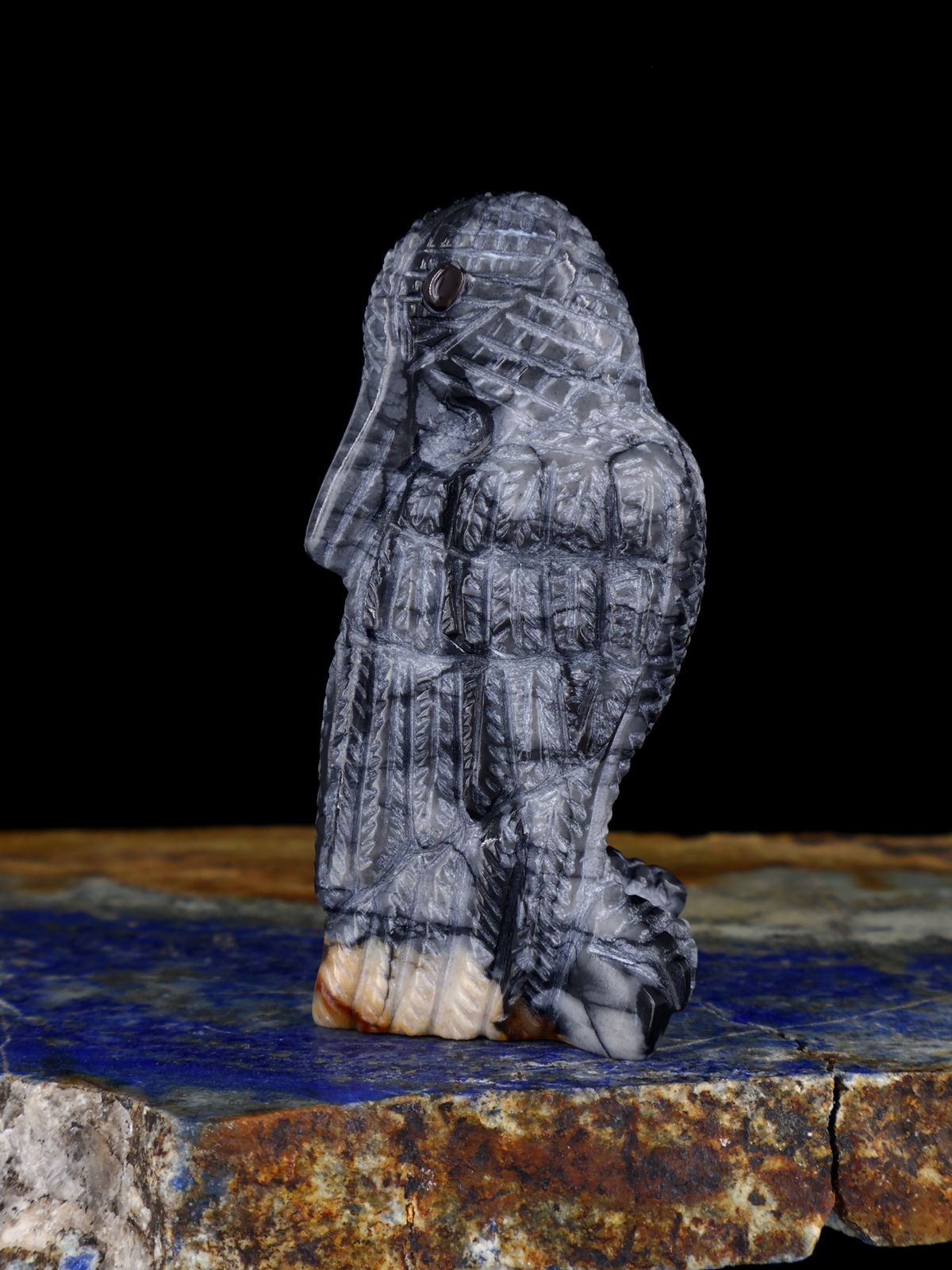 Picasso Marble Turkey Vulture Zuni Fetish