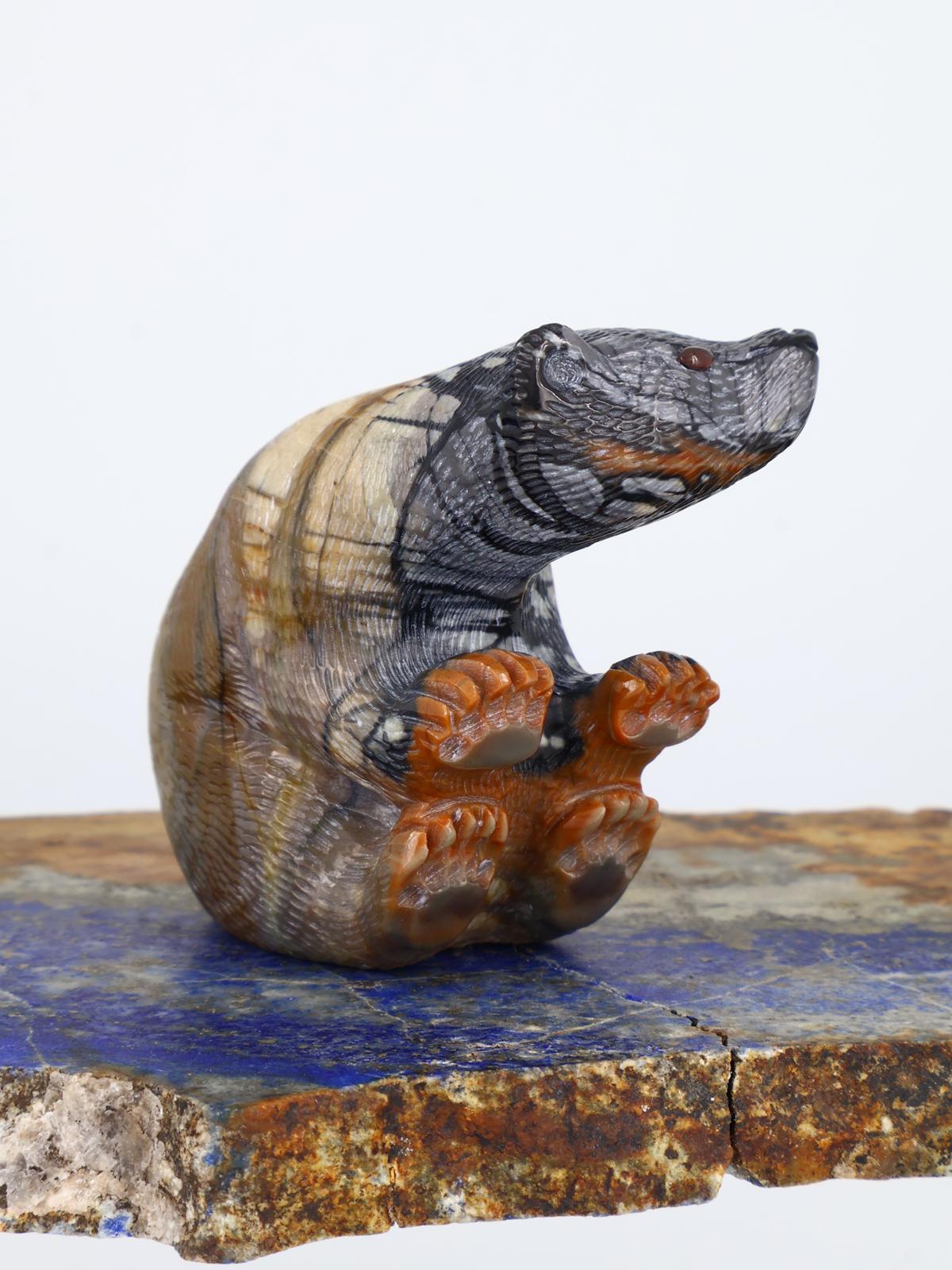 Picasso Marble Bear Zuni Fetish