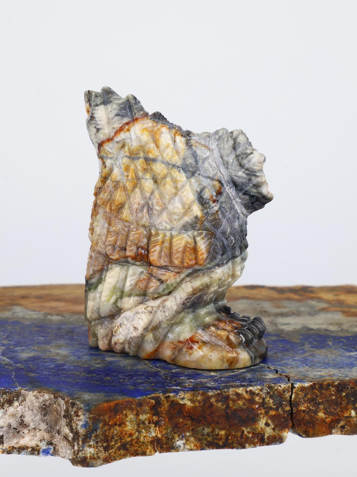 Picasso Marble Owl Zuni Fetish