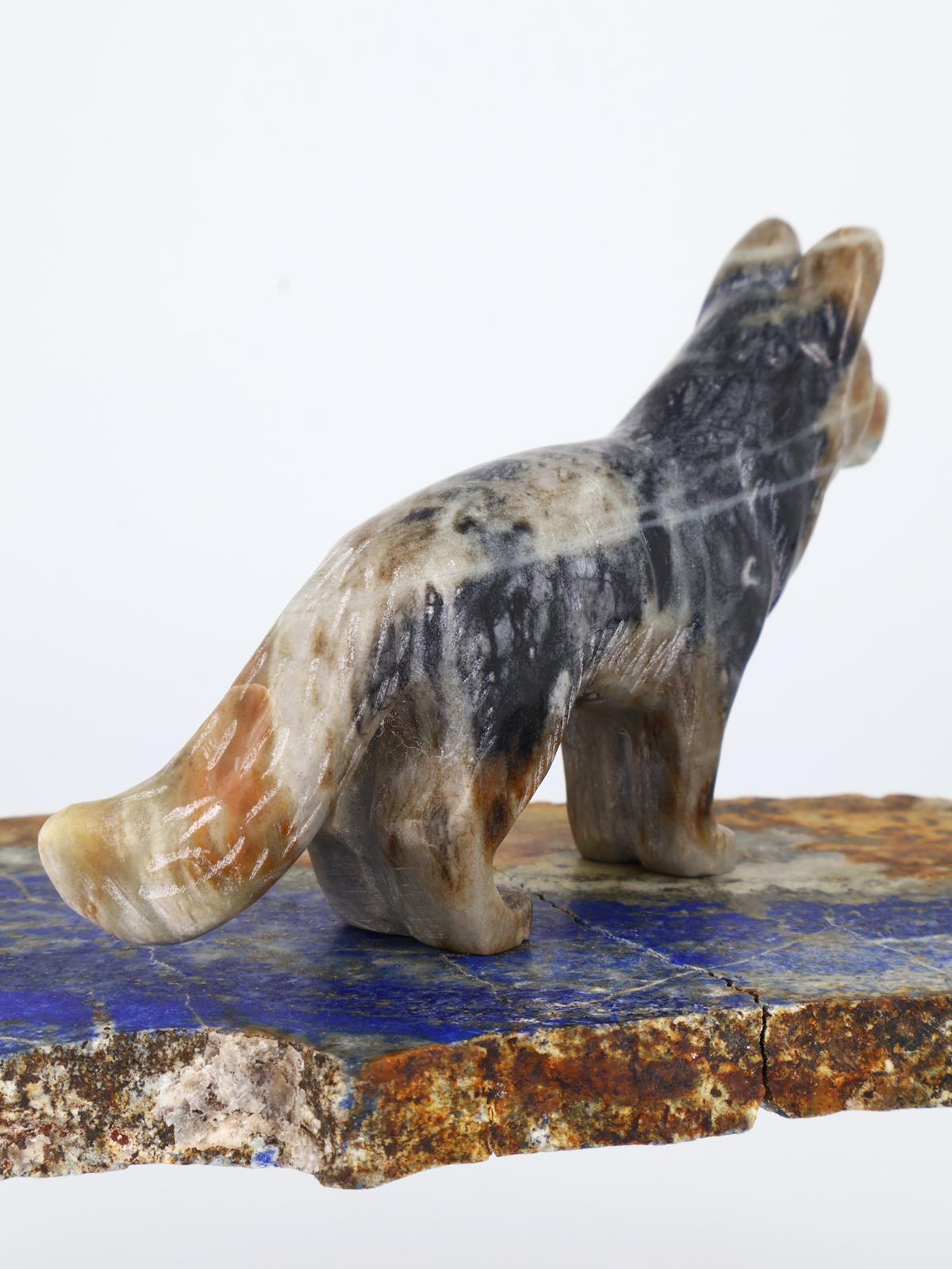 Picasso Marble Wolf Zuni Fetish