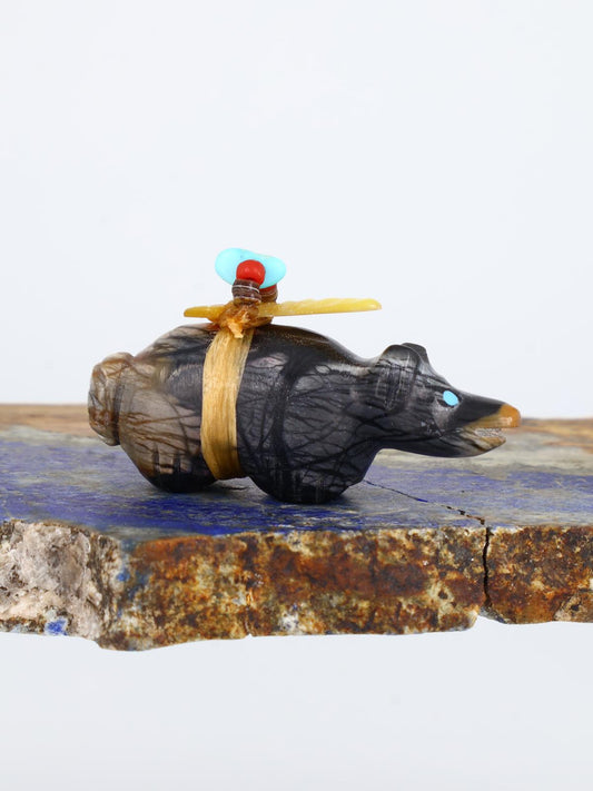 Picasso Marble Bear Zuni Fetish