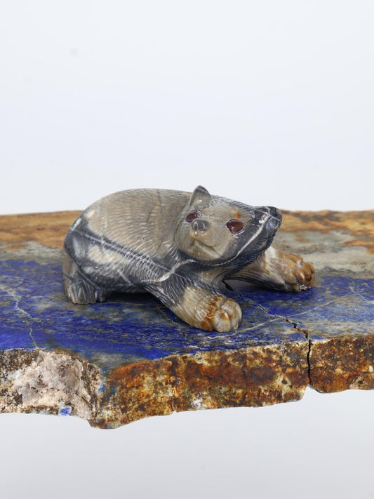 Picasso Marble Badger Zuni Fetish