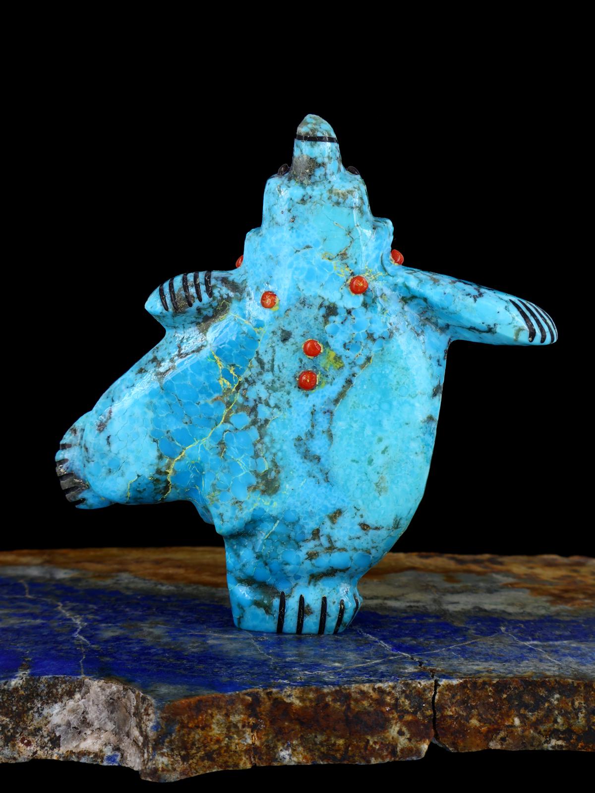 Turquoise Dancing Bear Zuni Fetish