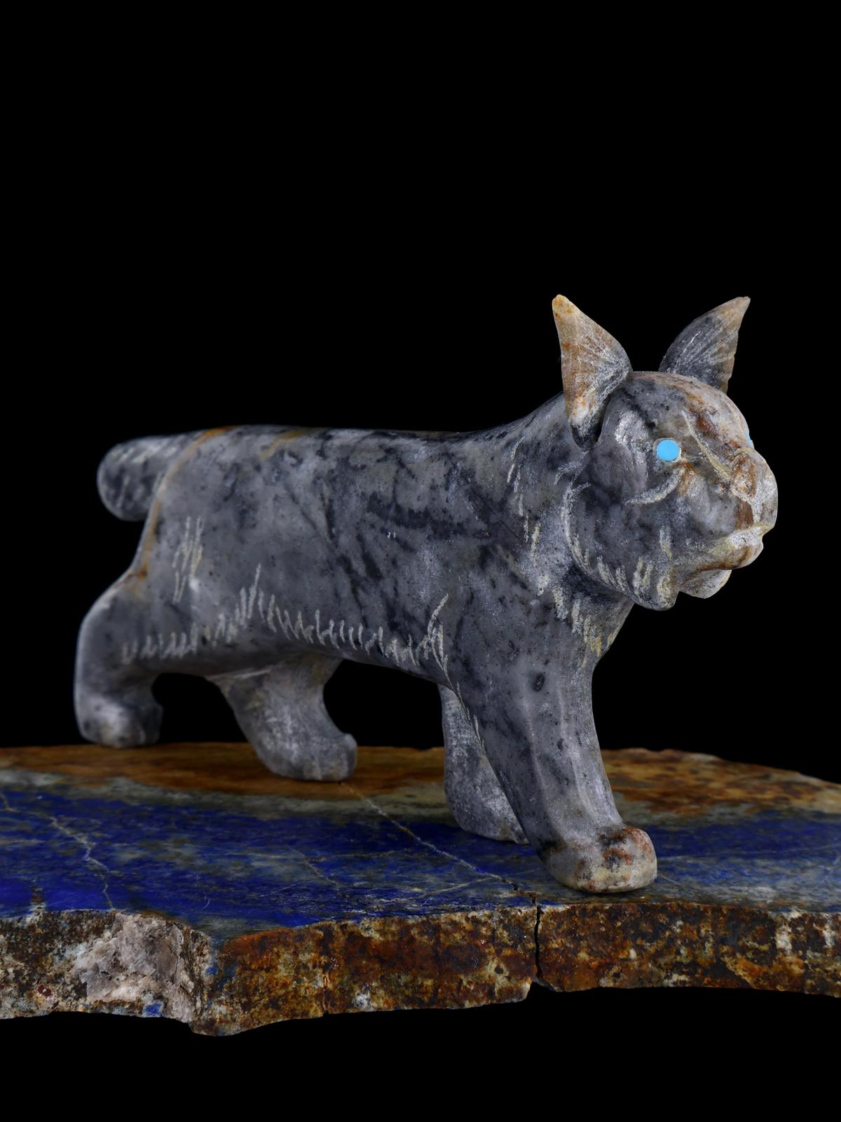 Picasso Marble Bobcat Zuni Fetish