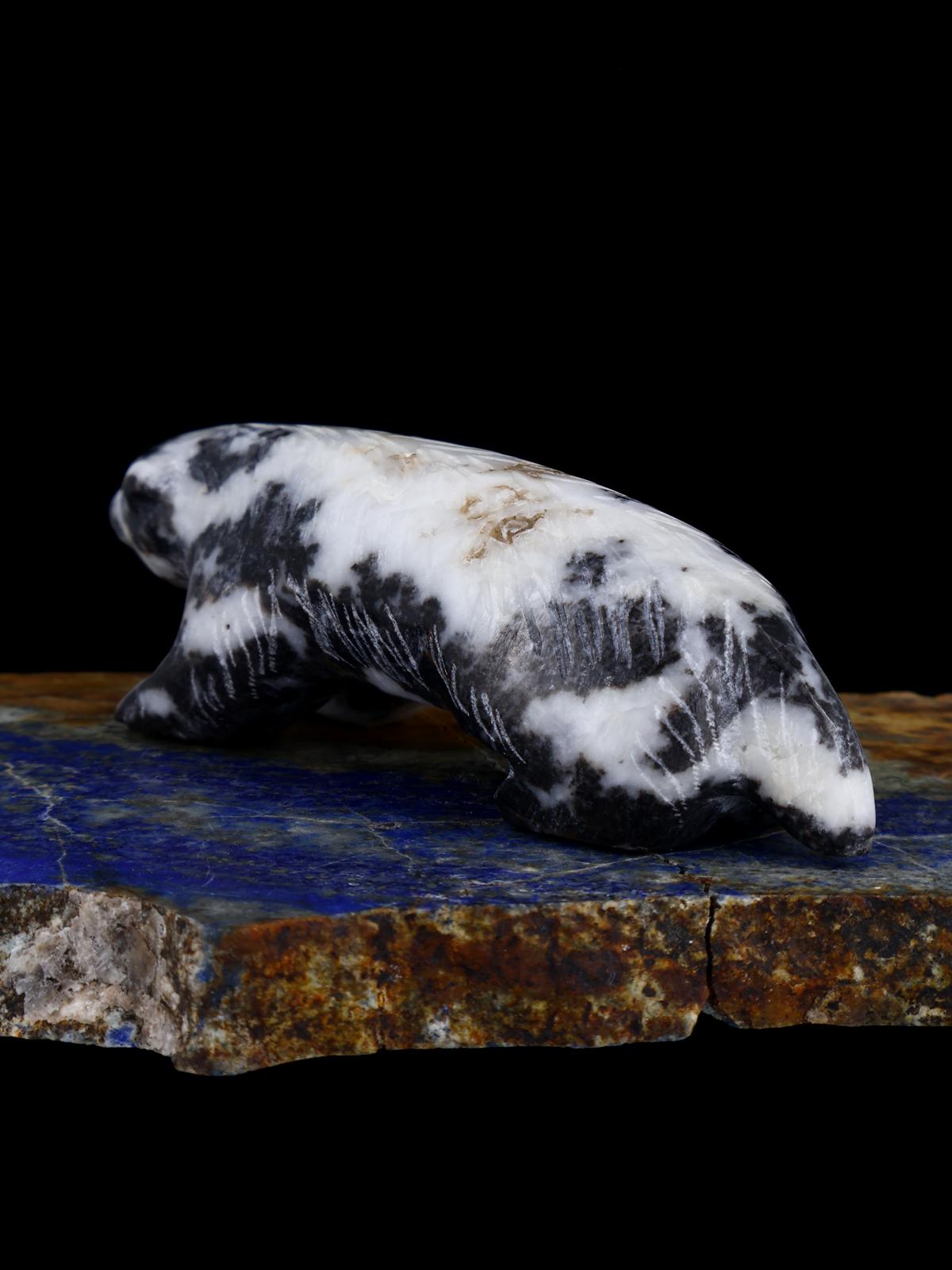 White Marble Bear Zuni Fetish