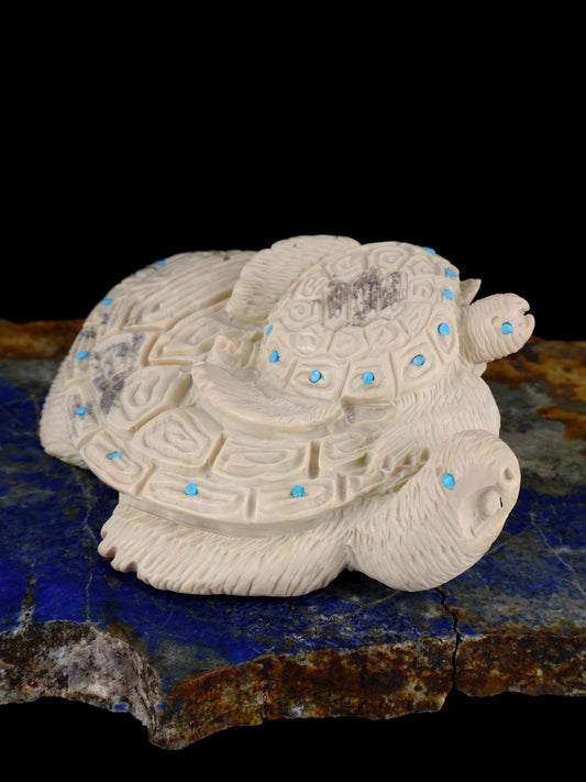Serpentine Turtle Family Zuni Fetish