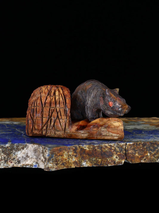 Picasso Marble Bear Zuni Fetish